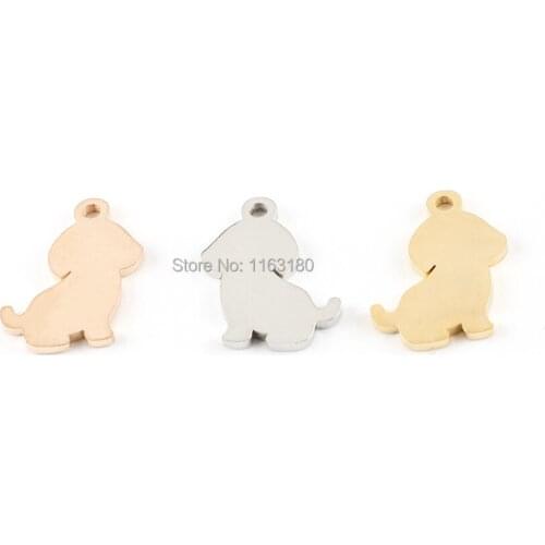 100 pcs/lot Mirror Polish Stainless Steel Blank Dog Cat Tag Jewelry Pendant Pet Collar Pendant Free Shipping