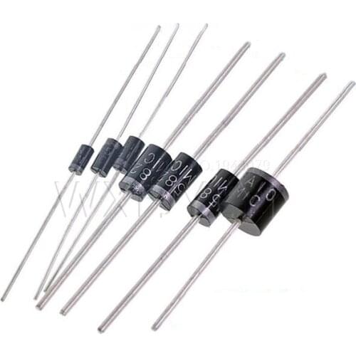 20pcs/lot Rectifier Diode 1N5408 1N5404 1N5401 1N5822 1N5818 UF5408 UF5402 6A10 10A10 DO-27