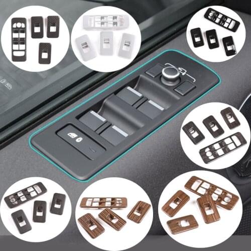 4 Pcs For Land Rover Discovery Sport L550 2019-2020 Car Styling ABS Plastic Window Lift Switch Button Cover Trim 7 Styles