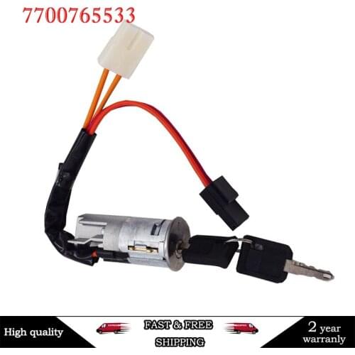 7700765533 For Renault Laguna II Mascott Ignition Steering Lock Barrel Contact Switch with 2 Keys 7701038365 7700813973