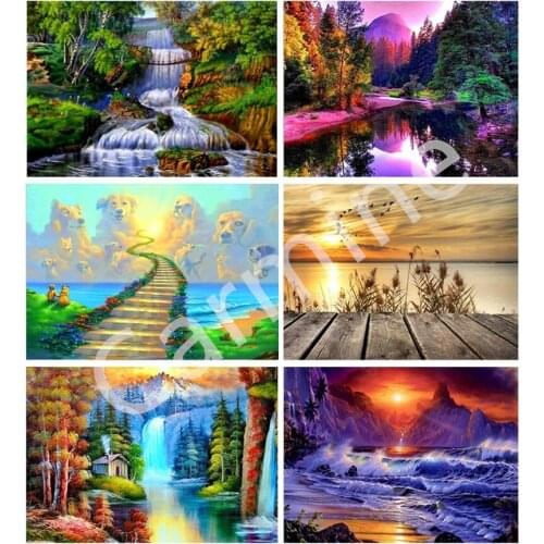5D DIY Beautiful Landscape Diamond Painting Wall Art Diamond Embroidery Handmade Full Round&Square Drill Home Decoration Gift