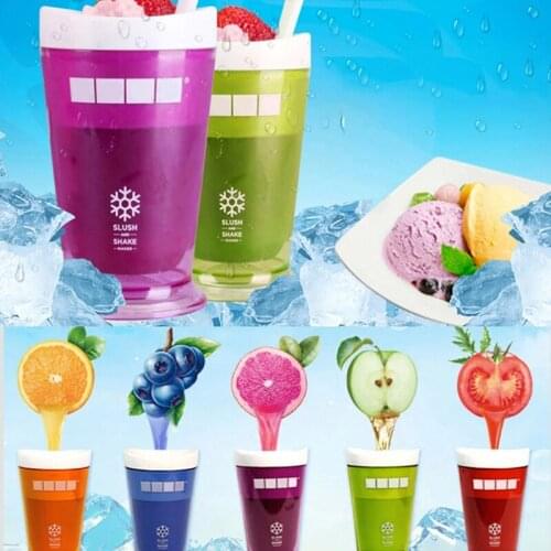 Smoothie Cup Ice Cream Maker Homemade Squeeze Cup Ice Slush Making Bottle
