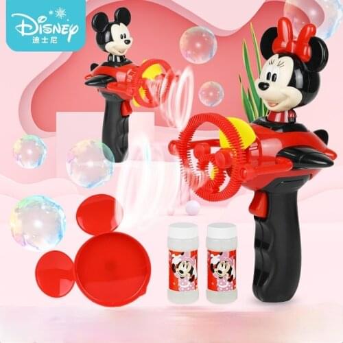 Disney Minnie Mickey Mouse Electric Bubble Machine Bubble Wrap Baby Bath Toys Bubbles for Kids Funny Outdoor Toy for Children