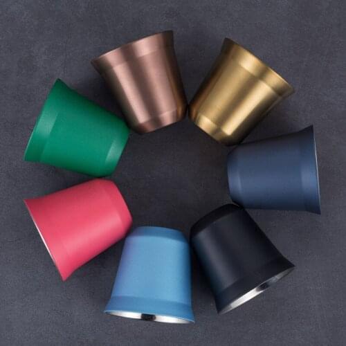 304 stainless steel double decker espresso mug heat-proof tea mug beer mug children heat-proof mug gift