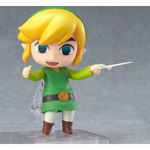 Anime Figure Cute Link The Wind Waker Ver 413# Q Version Cats Eye Link PVC Acton Figure Collection Model Toys Gift Doll 10CM