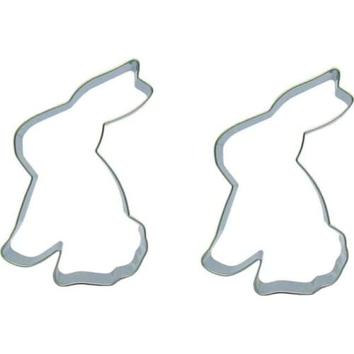 Rabbit shape 2 piece biscuit cutting molds, baking tools, cake decorating soft candy tools