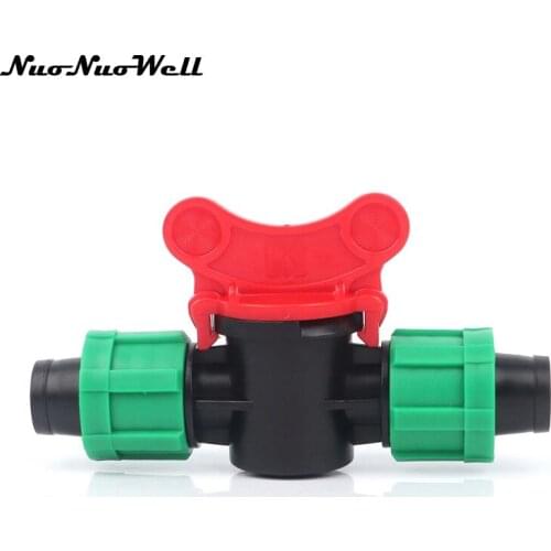 2pcs 16mm Drip Tape Irrigation Valve for Garden Greenhouse Drip Irrigation Hose Connector Agriculture Flow Control Valve