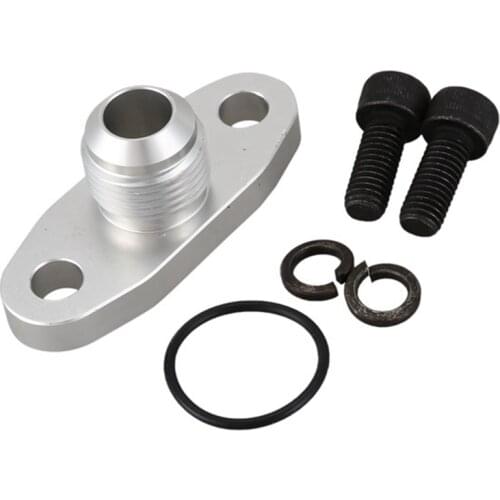 Turbo Oil Feed Inlet Flange Gasket Adapter Kit for 10AN T3/T4 Aluminum Turbocharger Adapter Gasket Adapter Kit