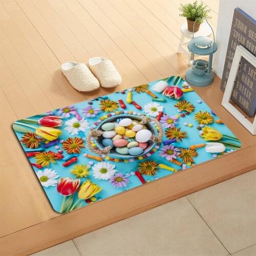 KPOP Easter Doormat Floor/Bath/Kitchen/Beach Mat Flannel Sponge Fabric 3D Printed Shaggy Custom Decoration For Bedroom 03-31