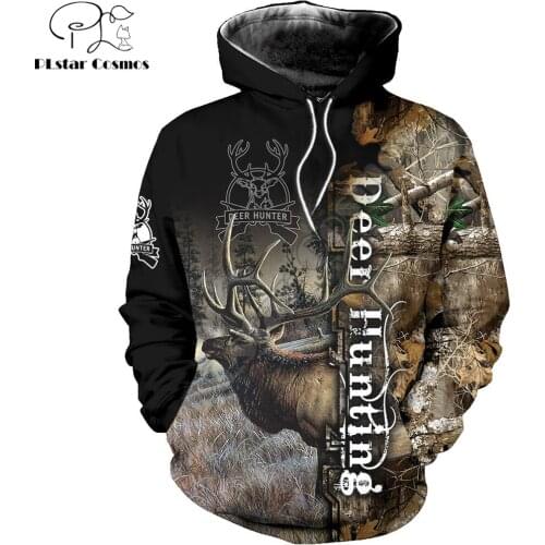 Beautiful Deer Hunting Camo 3D All Over Printed Unisex Deluxe Hoodie Men Sweatshirt Zip Pullover Casual Jacket Tracksuit KJ0295