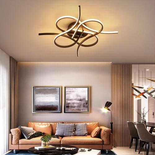 Creative Matte Black/Gold Finished Modern led Chandelier for bedroom study room living room Chandelier Lighting Fixture 90-260V