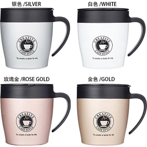 330ML New Office thermos with handle anti-scald mug stainless steel thermos mini coffee mug