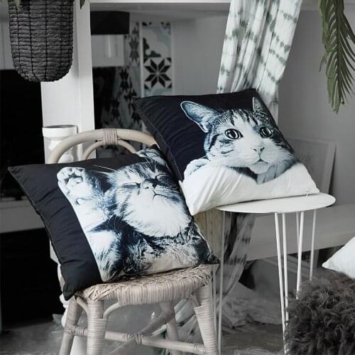 Pets Pattern Cats Dogs Square Pillow Sleeping Pillows Nugs Cushion for Home Decor Chair Bed Pillow 40*40cm