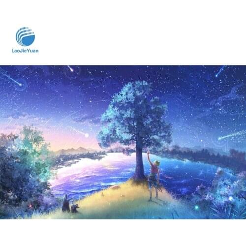 LaoJieYuan 5D Crystal Diamond Painting Kit scenery Embroidery Full Drill DiamondPainting