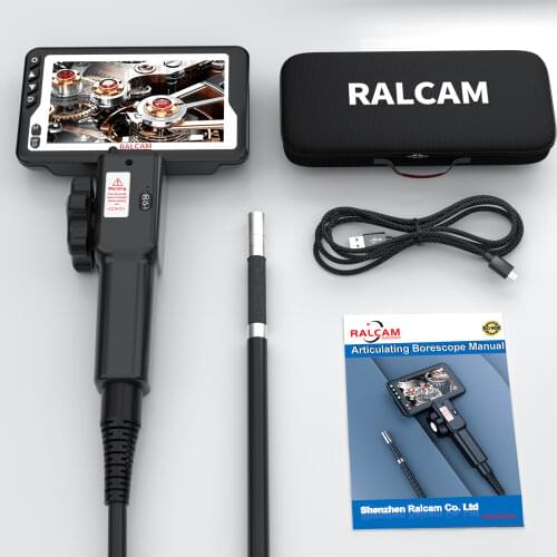 2020 Newest Developed 5.5MM 2-Way Borescope Articulated Videoscope with 4.5inch Display Screen