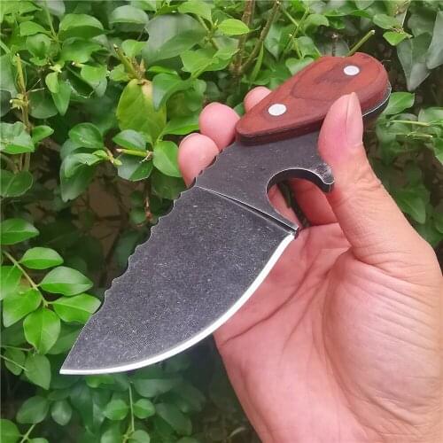 Fixed Blade Knife 8CR13MOV Steel Wilderness Straight Knives W/ Sheath for Camping Hunting Survival Outdoor Activities Mens Gift