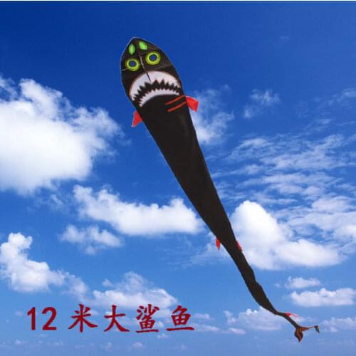 Single mermaid volant black flying beautiful large kites for sale Weifang kite 12m great for shark fishing animal dolphins fish