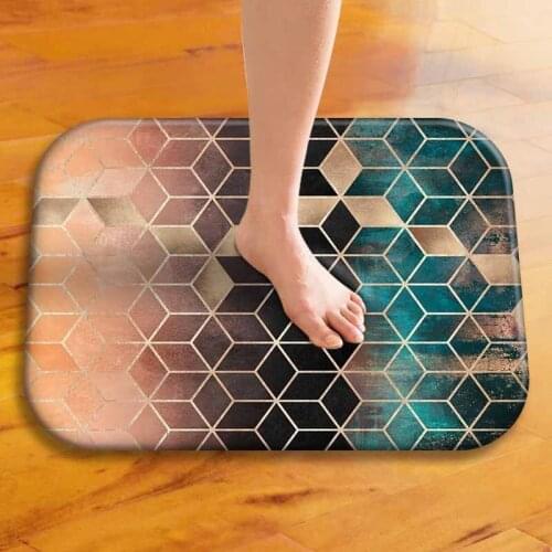 Anti-slip Bath Mat Door Mat Hallway Balcony Kitchen Bedroon Floor Mats Marble Modern Rug Living Room Carpet Doormats Bath Rug