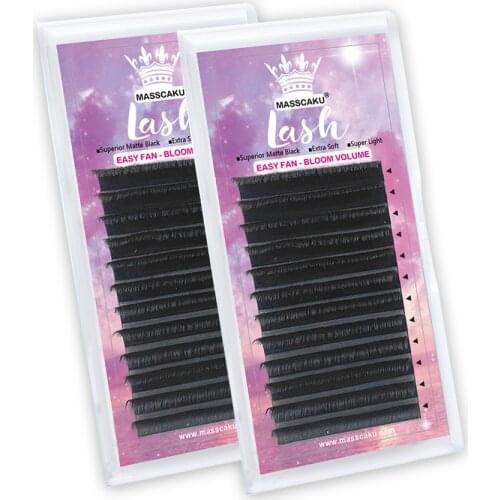 MASSCAKU Easy Fan Bloom Eyelash Extension Austomatic Flowering Fast Fan Self-Making Fans Volume Lashes