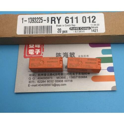 Ry611012 Brand New & Original Schrack Relay a Set of Conversion 5-Pin 8A Coil Voltage 12vdc