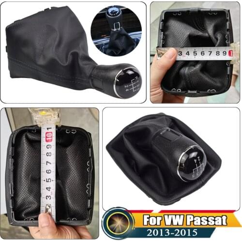 For VW Volkswagen Passat 2013 2014 2015 Car 5 Speed Car Gear Stick Level Shift Knob With Leather Boot