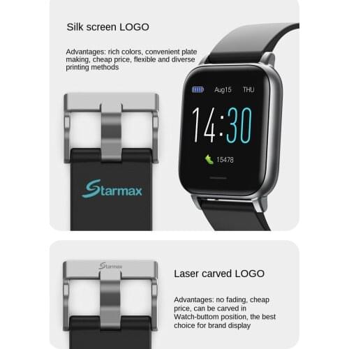 2021 New S50 Sports Heart Rate Health Watch Thermometer Step Waterproof Bracelet Smart