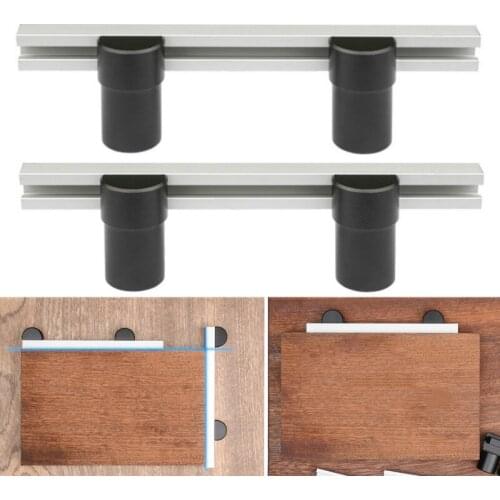 2Pc Planing Stop Board For 20mm Hole Workbench Fixing Clamp Aluminum Alloy Baffle Plate Positioning Carpenter Woodworking Tools