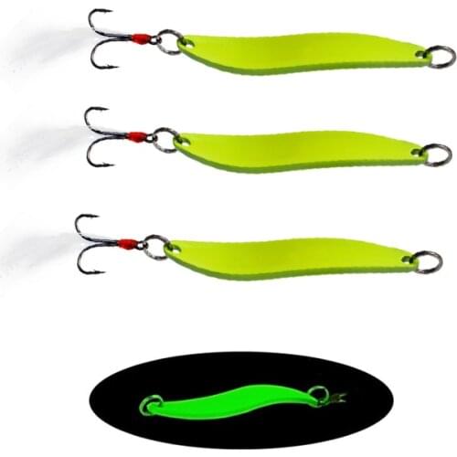 1Pc 5g/7g/10g/13g Luminous Spinner Spoon Metal Lures Feather Treble Hook Artificial Bait For Bass Trout Fishing Tackle