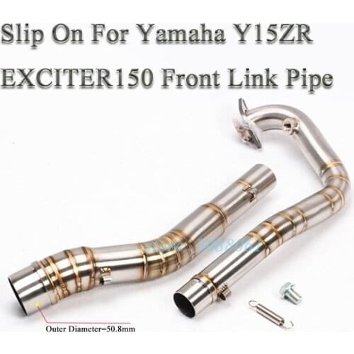 Y15ZR Motorcycle Exhaust Muffler Escape Modified Front Connection Middle Link Pipe Stainless Steel Slip-on For YAMAHA EXCITER150