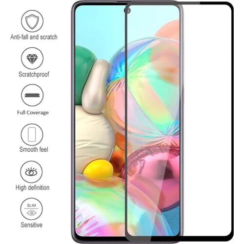 Full Coverage Tempered Glass Film For Samsung Galaxy A30 A30S A50 A50S A10 A10S A20 A20S A20E A51 A71 A01 A21 Screen Protector