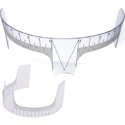 1PC Reusable Semi Eyebrow Guide Ruler Microblading Calliper Stencil Makeup Permanent Eyebrow Ruler Eye Brow Measure Tool
