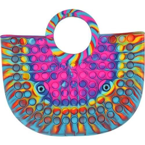 10pcs Fidget Toys Handbag Puzzle Decompression Toy Bag Finger Press Bubble Stress Relief Toy Squeeze Toys For Children Gifs