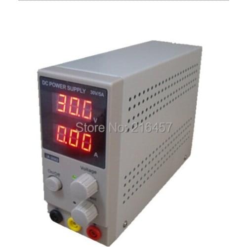 Free ship New 0 ~ 30V 0 ~ 5A Portable Mini DC regulated Adjustable DC power supply Mobile phone / laptop repair power te