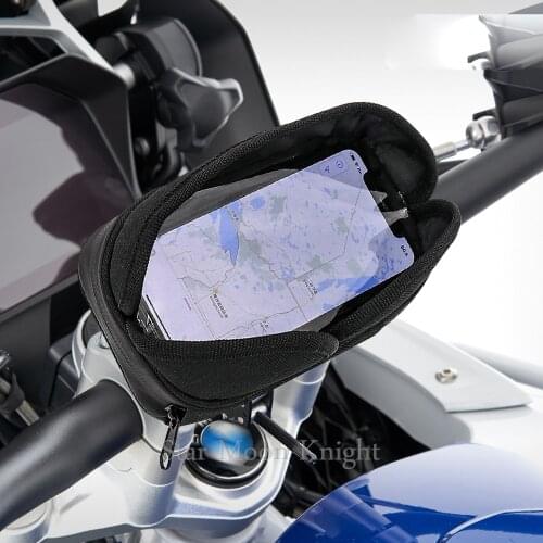 For BMW R1200R LC R1200RS R1250R R1250RS Handlebar Phone Stand Holder Mobile GPS Waterproof Media Bag Navigation Bracket