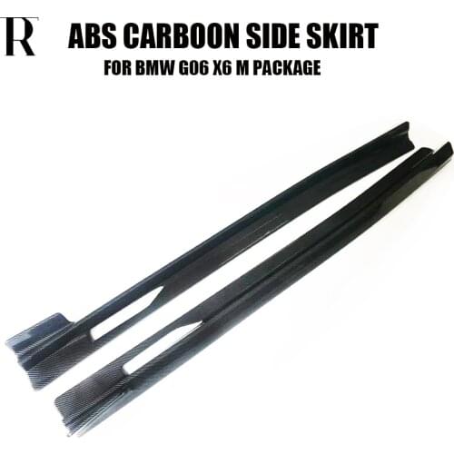 G06 X6 ABS with Carbon Surface Side Bumper Extension Skirt for X6 M40 M50 2019 UP