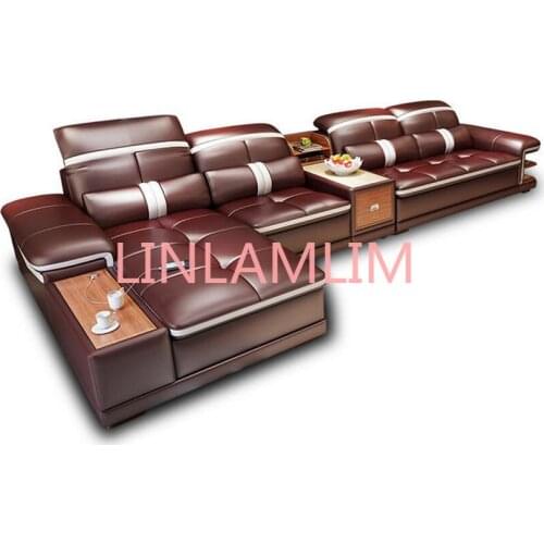 Living Room Sofa set furniture real genuine leather sofas recliner salon couch puff asiento muebles de sala canape L sofa cama