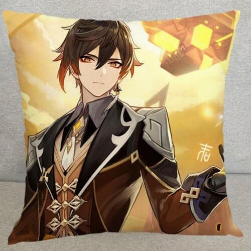 Game Genshin Impact Pillows Cases Pillowcase Klee Keqing ZhongLi Xiao HuTao GanYu Pillowcases Gifts Soft Pillow Inner Covers