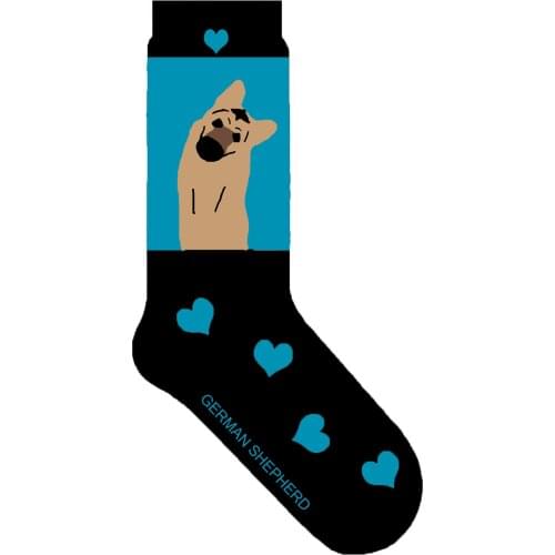 German Shepherd crew socks unisex crazy women cotton socks with heart and German Shepherd dog gift creative 50pair/lot EU 38-43