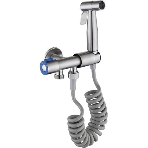 Bidet Shower Stainless Steel Toilet Cleaner Anal Cleaning Bath Room Washing Wash Tapware Spray Gun Set Bathroom Water Faucet Kit