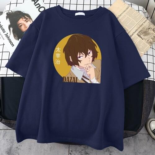 Osamu Dazai Bungo Stray Dogs Printing Male T-Shirts Sport Comfortable Tshirts Style Fit T Shirts Fashion Oversized Mens Clothes