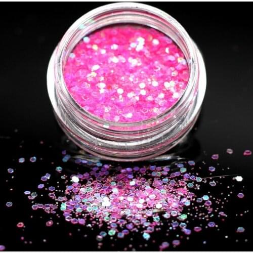 1Box Colorful Red Color Sequins Acrylic Powder Crystal Polymer Nail Art Tips Builder False Tips Nails Art Builder Nail Polymer