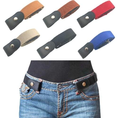 Buckle-Free Belt For Jean Pants Dresses No Buckle Stretch Elastic Waist Belt For Women Men Waist Straps DropShipping