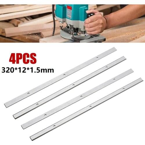 4Pcs 320mm Wood Planer Blade HSS Reversible Electric Planer Knife For Triton TPT125 Delta TP305 TP400LS 22-565 22-560