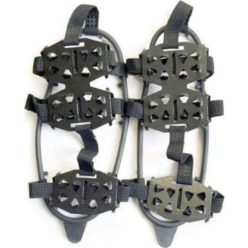 24 Teeth Ice Gripper Non-slip Crampons Ice Gripper Spike Grips Cleats For Ice Snow Climbing Hiking New