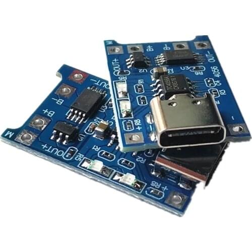 5PCS type-c USB 5V 1A 18650 TP4056 Lithium Battery Charger Module Charging Board With Protection Dual Functions 1A Li-ion good
