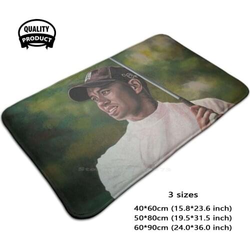 Painting 3D Household Goods Mat Rug Carpet Foot Pad Tiger American Professional Golfer Golfer Golf Paul Meijering World No 1