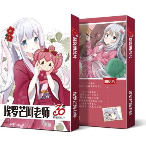 10 boxes/lot Anime Eromanga Sensei Sagiri Izumi lomo postcard toy cartoon small card 30pcs pictures postcard box gift