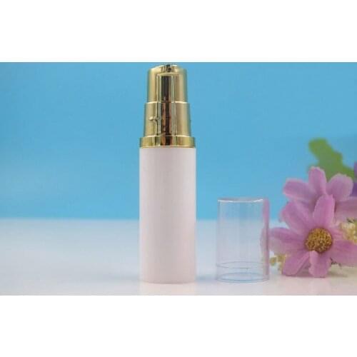 5ML white airless bottle gold vacuum pump clear lid lotion emulsion serum sample eye essence skin care sprayer toner packing
