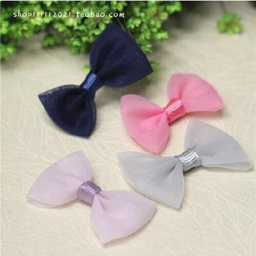 5Pcs 4cm Multicolored Ganze DIY Handmade Accessories of Butterfly Knot Yarn