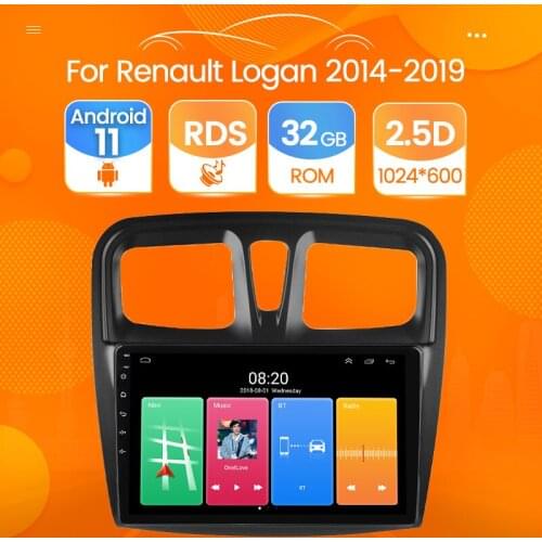 2G RAM 32G ROM for Renault Logan Sandero Symbol 2014-2019 Car Stereo Radio Multimedia Video Player Navigation GPS Android
